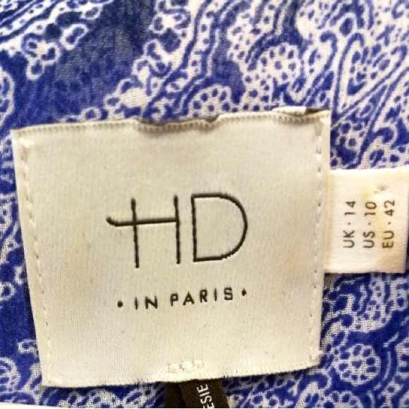 Anthropology Sleeveless top.Beautiful tropical blues, flowing:layered front - Picture 2 of 3